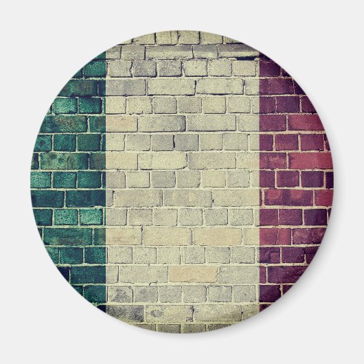 Vintage italienische Flagge Magnet (Vorne)