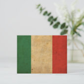 Vintage italienische Flagge Postkarte (Stehend Vorderseite)