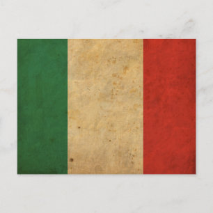 Vintage italienische Flagge Postkarte
