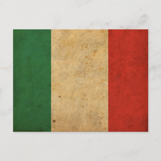 Vintage italienische Flagge Postkarte (Vorderseite)