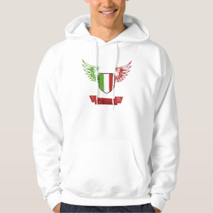 Vintage italienische Flagge Wings mit Kapuze Hoodie