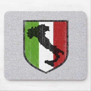 Vintage italienische Flaggen-Stiefel-Mauspad Mousepad