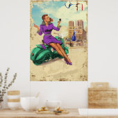 Vintage italienische Girl Poster (Küche)