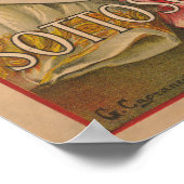 Vintage italienische Illustration eines weiblichen Poster (Ecke)