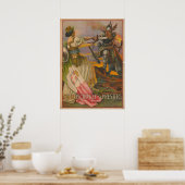 Vintage italienische Illustration eines weiblichen Poster (Küche)