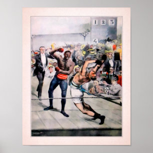 Vintage italienische Johnson Jeffries Illustration Poster