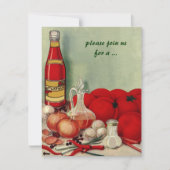 Vintage italienische Küche, Kochen Party Einladung (Vorderseite)