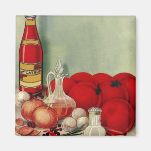 Vintage italienische Paprikaschoten Food Tomato On Magnet