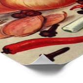 Vintage italienische Paprikaschoten Food Tomato On Poster (Ecke)