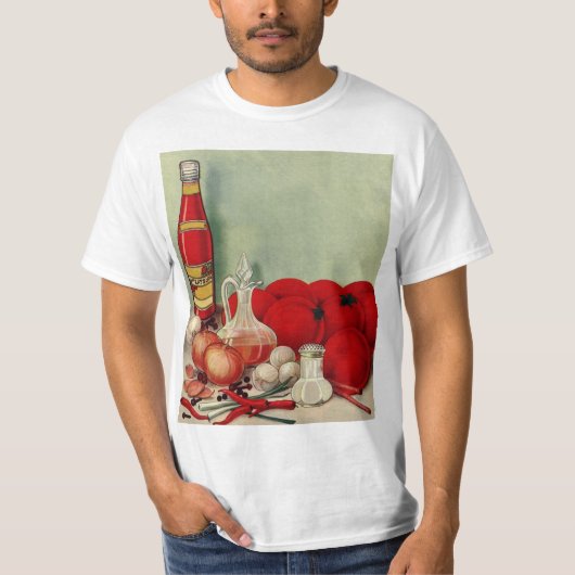 Vintage italienische Paprikaschoten Food Tomato On T-Shirt (Vorderseite)