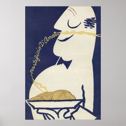 Vintage italienische Pasta Poster (Vorne)