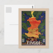 Vintage italienische Reise Fiuggi Federn Postkarte (Vorne/Hinten)