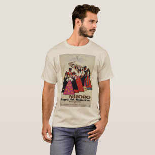 Vintage italienische Reiseanzeige Nuoros Sardinien T-Shirt