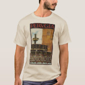 Vintage italienische Reiseanzeige Perugia T-Shirt (Vorderseite)