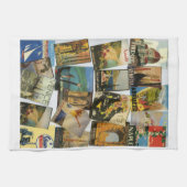 Vintage italienische Reiseposterkollektion  Geschirrtuch (Horizontal)