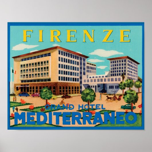 Vintage italienische Reisewerbung Poster (Vorne)