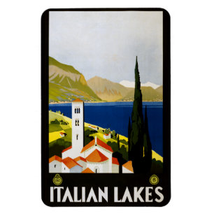 Vintage Italienische Seen Italien Magnet