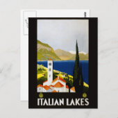 Vintage italienische Seen - Italien Postkarte (Vorne/Hinten)