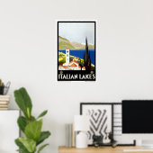 Vintage, italienische Seen Poster (Heimbüro)