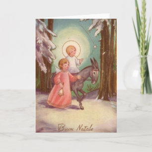 Vintage italienische Weihnachtskarte Feiertagskarte