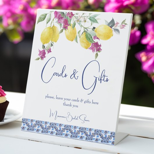 Vintage italienische Zitronen Bougainvillea Gesche Sockelschild