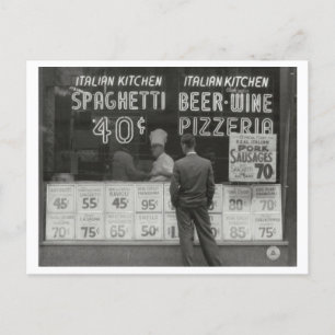 Vintage italienisches Restaurant New York Foto Postkarte