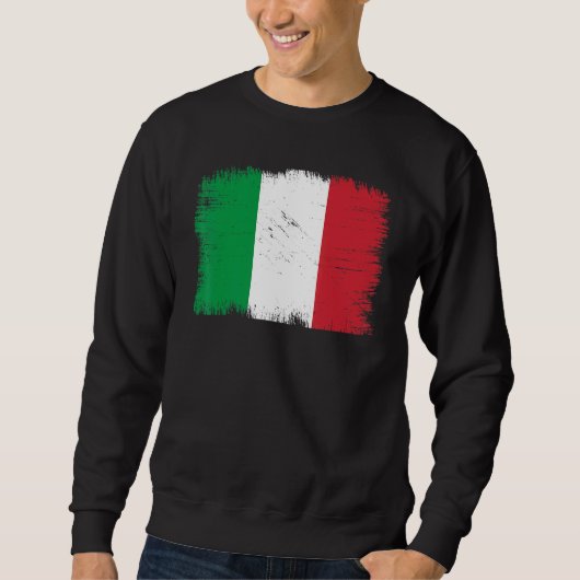 Vintage Italy Flag Italian Independence Day Sweatshirt (Vorderseite)
