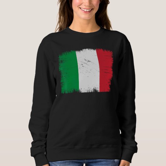 Vintage Italy Flag Italian Independence Day Sweatshirt (Vorderseite)