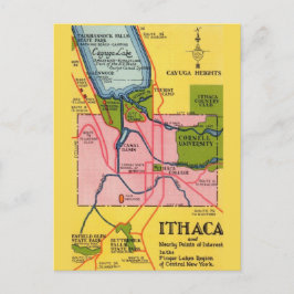 Vintage Ithica New York Greeting Postcard Postkarte