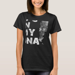Vintage It's In My DNA Argentinien Umrisskarte Arg T-Shirt
