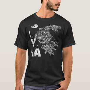 Vintage It's In My DNA Griechenland Fingerabdruck T-Shirt