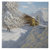 Vintage Ivan Choultse Winterlandschaft Fliese (Vorderseite)