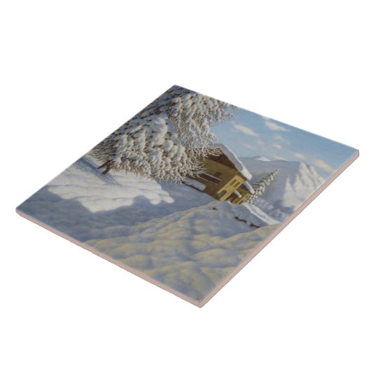 Vintage Ivan Choultse Winterlandschaft Fliese (Seite)