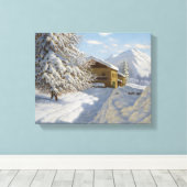 Vintage Ivan Choultse Winterlandschaft Leinwanddruck (Insitu (Holzboden))