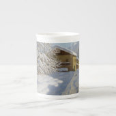Vintage Ivan Choultse Winterlandschaft Porzellantasse (Vorderseite)