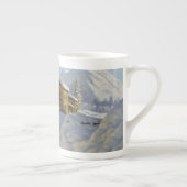 Vintage Ivan Choultse Winterlandschaft Porzellantasse (Rechts)