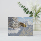 Vintage Ivan Choultse Winterlandschaft Postkarte (Stehend Vorderseite)