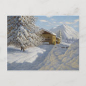 Vintage Ivan Choultse Winterlandschaft Postkarte (Vorderseite)