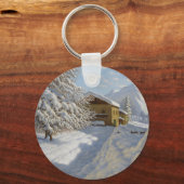 Vintage Ivan Choultse Winterlandschaft Schlüsselanhänger (Vorderseite)