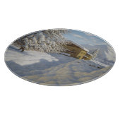 Vintage Ivan Choultse Winterlandschaft Schneidebrett (Ecke)