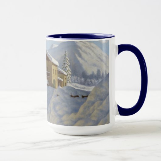 Vintage Ivan Choultse Winterlandschaft Tasse (Rechts)