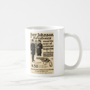 Vintage Iver Johnson Revolver Waffe Werbe Kaffeeta Kaffeetasse