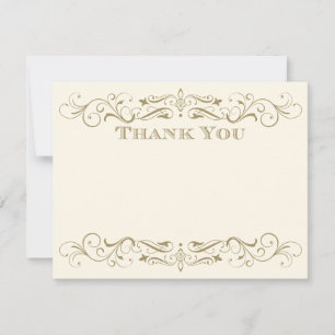 Vintage Ivory Antique Blüh Hochzeit Danke Mitteilungskarte