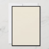 Vintage Ivory & Black Old Money Wedding Einladung (Rückseite)