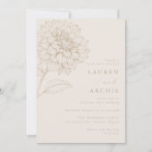 Vintage Ivory Boho Floral Wedding Einladung (Vorderseite)