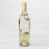 Vintage Ivory Cream Flowers Botanical Wedding Flaschenanhänger (Auf Flasche)