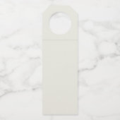 Vintage Ivory Cream Flowers Botanical Wedding Flaschenanhänger (Rückseite)