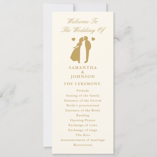 Vintage Ivory Elegant Wedding Ceremony Program (Vorderseite)