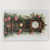 Vintage Ivy Rose Grandfather Clock Puzzle (Horizontal)
