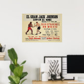 Vintage Jack Johnson Arthur Cravan Kampf Poster (Heimbüro)
